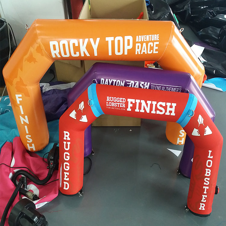 KeepFuns Multi-color bevel inflatable advertising arch Outdoor event arch Customized event logo arch Children and adult competition arch