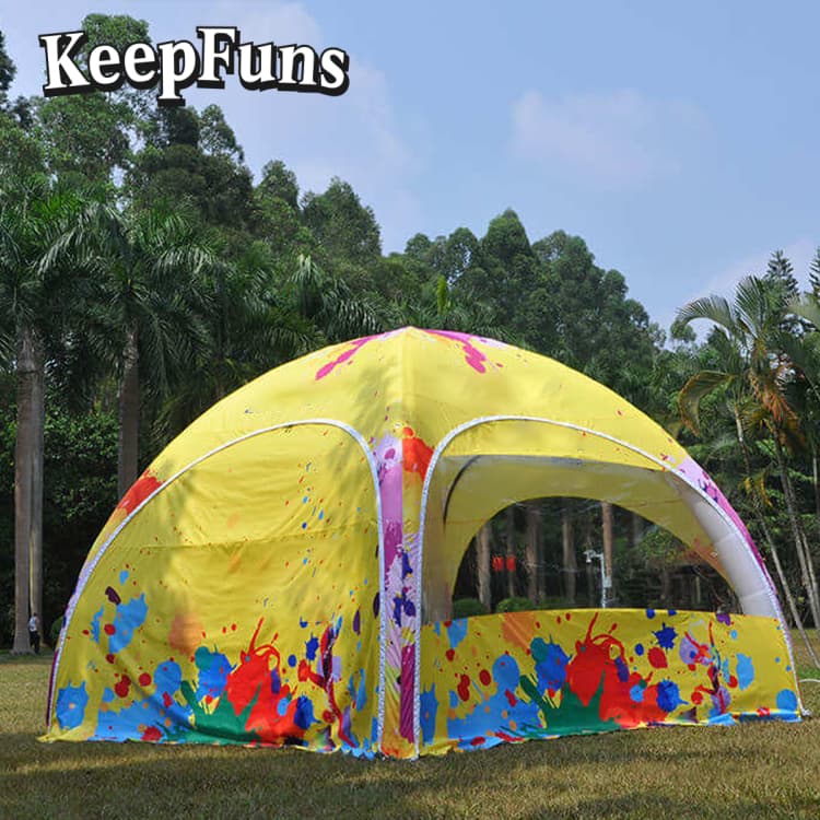 KeepFuns multi-leg inflatable tent, with customizable size and logo, inflates quickly. It is suitable for advertising, outdoor events, camping dinners, etc.