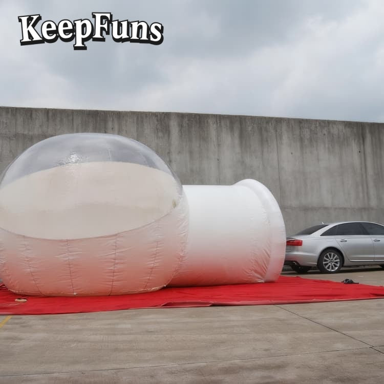 KeepFuns White dome inflatable tent, with quick inflation, lightweight, sturdy, suitable for courtyard decoration, hotel tents, outdoor sightseeing, etc.
