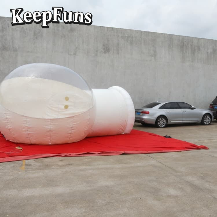 KeepFuns White dome inflatable tent, with quick inflation, lightweight, sturdy, suitable for courtyard decoration, hotel tents, outdoor sightseeing, etc.
