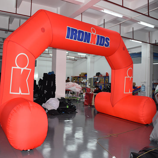 KeepFuns Orange luminous beveled T-leg advertising arch Children's event luminous arch Parent-child activity atmosphere arch Customized luminous LOGO arch