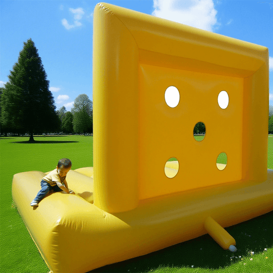 KeepFuns Outdoor Yellow Inflatable Shooting Props Inflatable Sports Games Football Shooting Entertainment Equipment