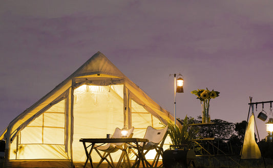 KeepFuns Outdoor camping inflatable tent luminous atmosphere family tent multi-person camping rain and sun protection camping tent