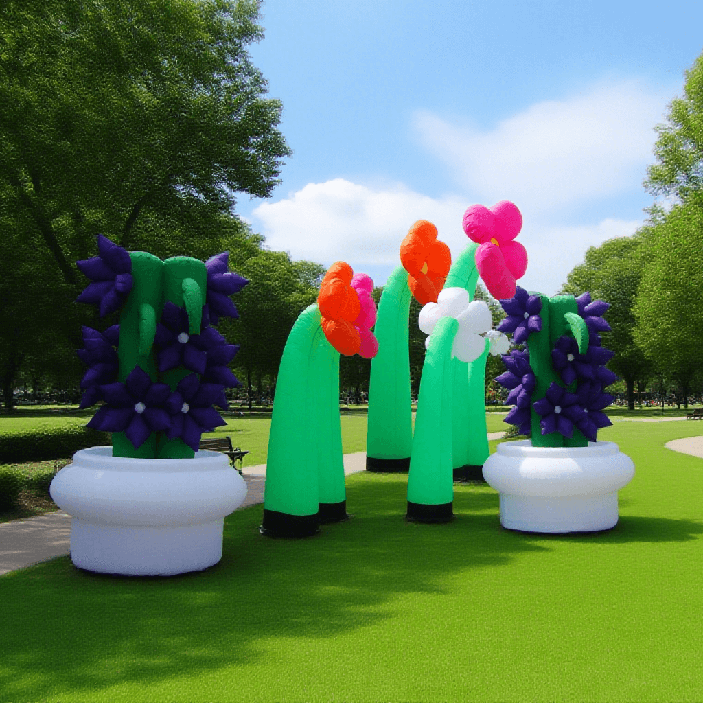 KeepFuns Outdoor garden inflatable flower model park landscape decoration props commercial beauty cartoon flower shape advertising column