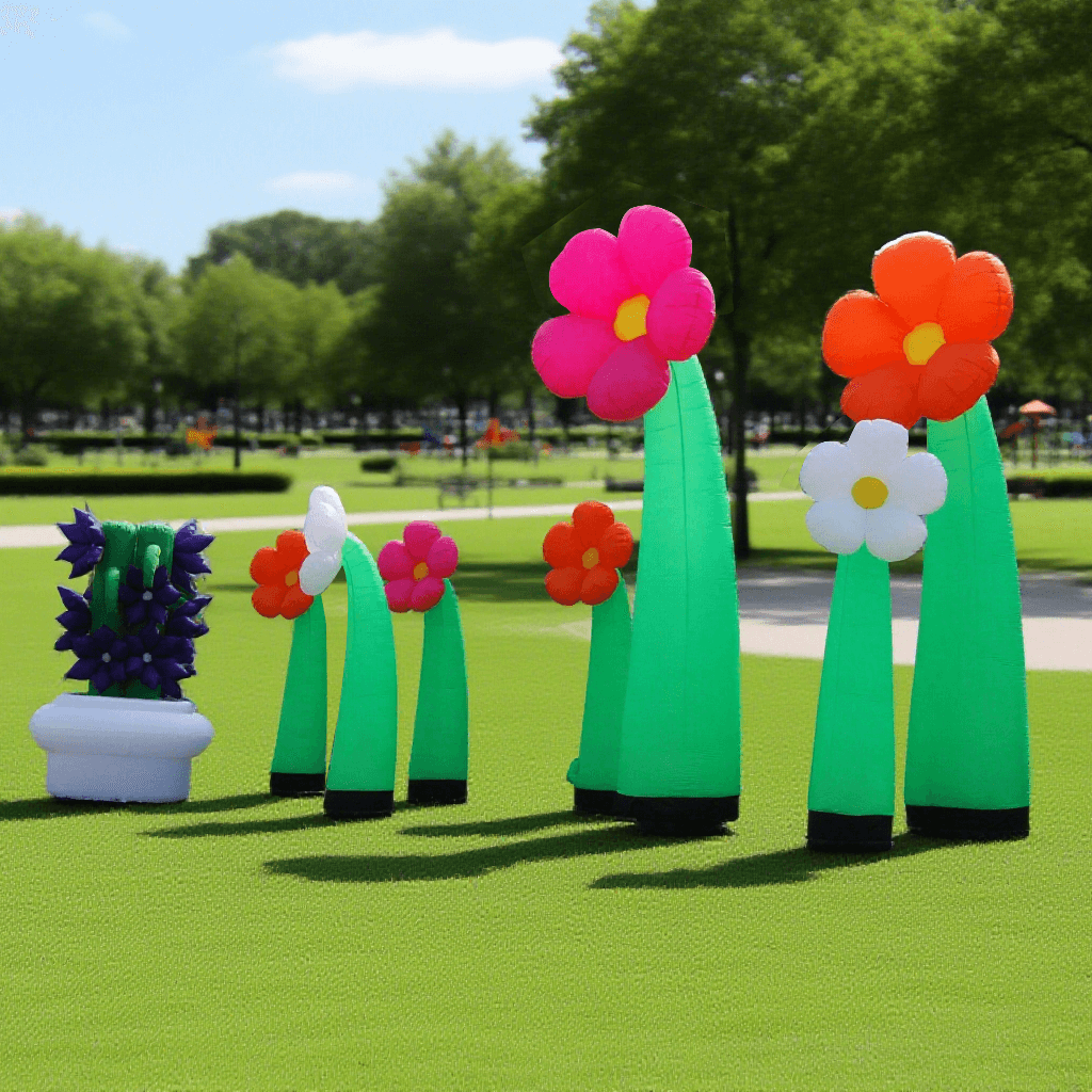KeepFuns Outdoor garden inflatable flower model park landscape decoration props commercial beauty cartoon flower shape advertising column