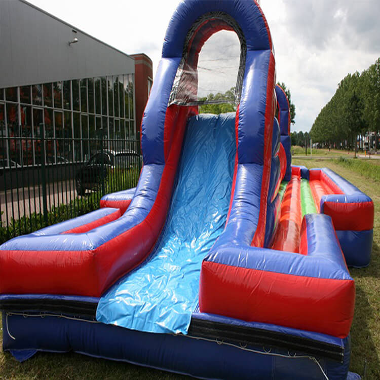 KeepFuns Outdoor inflatable land obstacle course red, blue and green color matching fun competition equipment parent-child interactive inflatable obstacle course toy