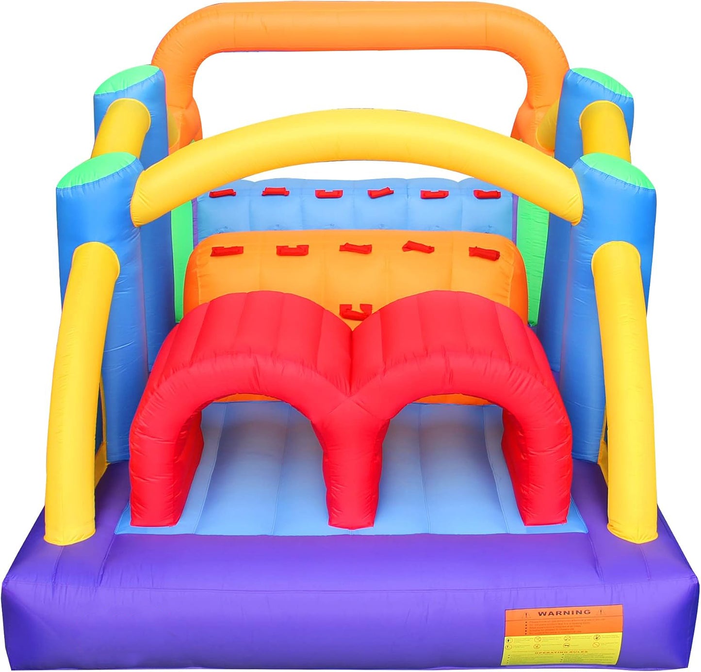 KeepFuns Rainbow inflatable obstacle course Children's outdoor climbing slide amusement facilities Parent-child interactive large inflatable toy