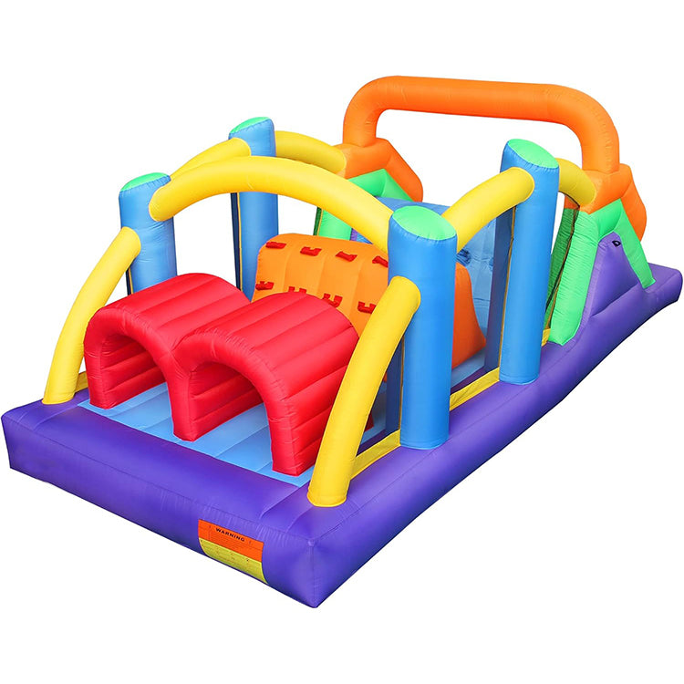 KeepFuns Rainbow inflatable obstacle course Children's outdoor climbing slide amusement facilities Parent-child interactive large inflatable toy