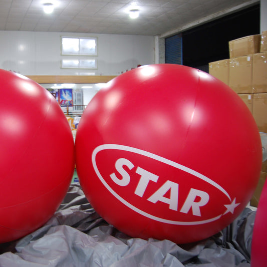 KeepFuns Red STAR logo inflatable advertising ball large brand promotion inflatable model event promotion decorative balloon