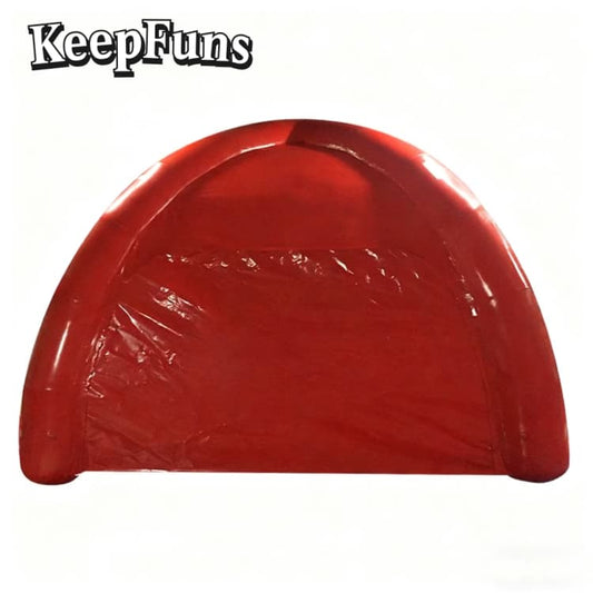 KeepFuns red inflatable four-leg tent, easy to set up, lightweight, sturdy, customizable in size, color and printed content, suitable for advertising, marketing activities, and outdoor events
