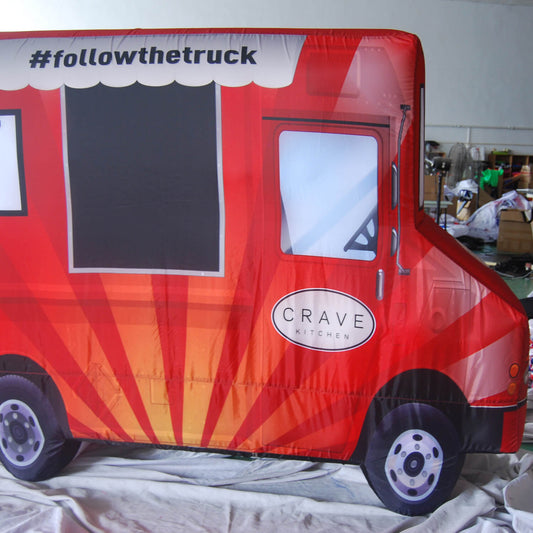 KeepFuns Red food truck inflatable model, food brand promotion inflatable model, event marketing display props