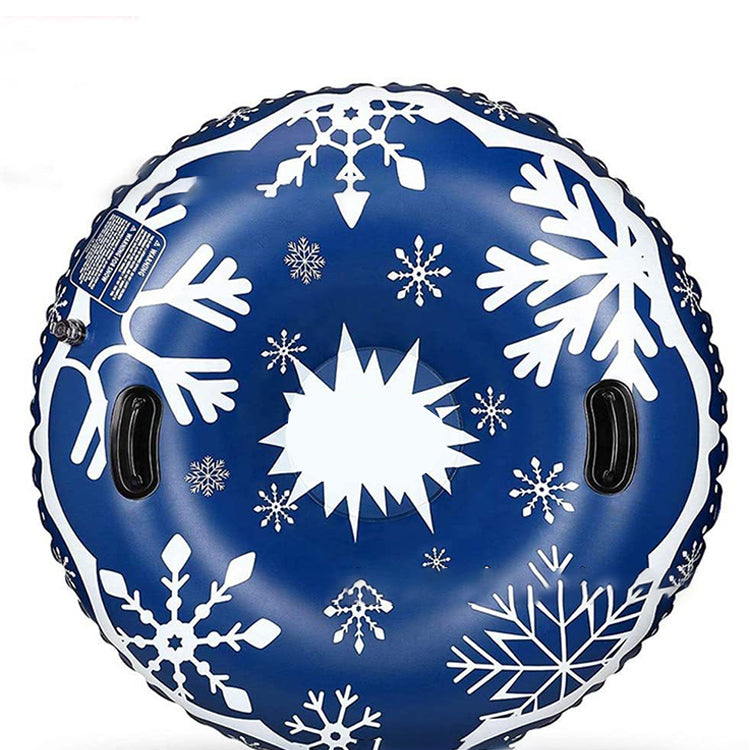KeepFuns Snowflake inflatable ski ring blue snow slide toy universal ski tire for adults and children outdoor ice and snow sports equipment