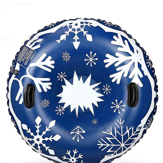 KeepFuns Snowflake inflatable ski ring blue snow slide toy universal ski tire for adults and children outdoor ice and snow sports equipment
