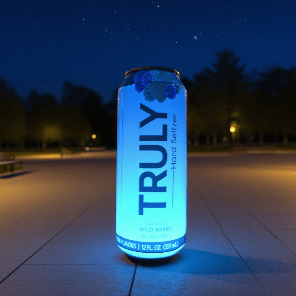 KeepFuns TRULY Fruity Sparkling Wine Inflatable Advertising Column Giant Can Shaped Inflatable Model Outdoor Night Light Display Props