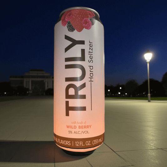 KeepFuns TRULY Wild Berry Flavor Inflatable Advertising Lamp Post Luminous Beverage Can Inflatable Model Outdoor Night Atmosphere Decoration Props