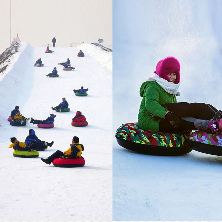 KeepFuns Thickened inflatable ski ring, snow sliding tire for adults and children, multi-color wear-resistant ski ring, special props for ski resorts