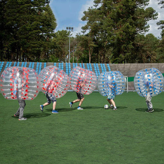 KeepFuns Transparent inflatable bumper ball red and blue color outdoor fun sports ball adult children bubble football toy