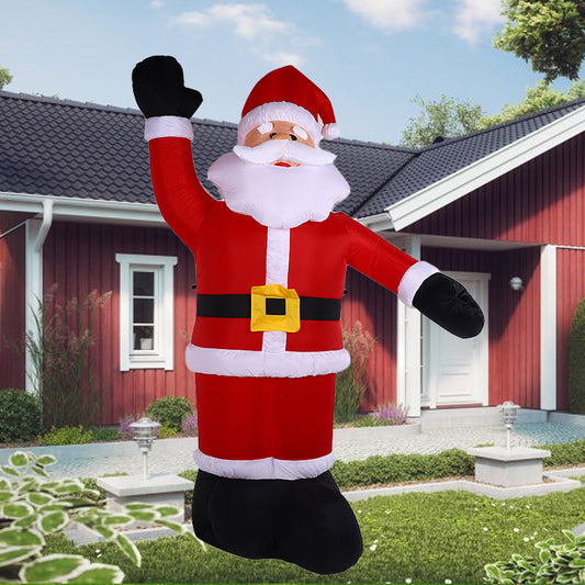 Air Force Waving Santa Claus Christmas Inflatable Outdoor Decoration 2.4m