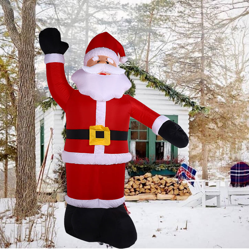 Air Force Waving Santa Claus Christmas Inflatable Outdoor Decoration 2.4m
