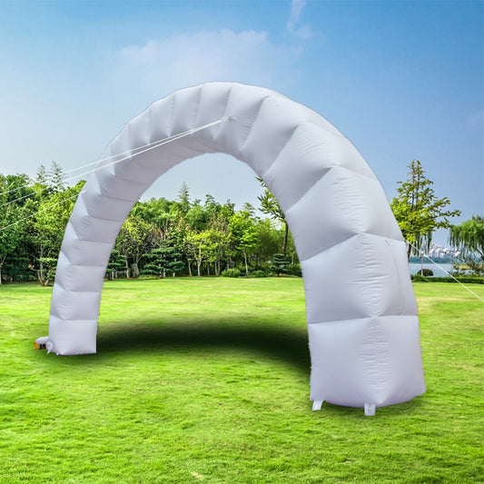 KeepFuns White inflatable semicircular advertising arch Outdoor wedding celebration arch Event opening welcome arch Custom printed arch