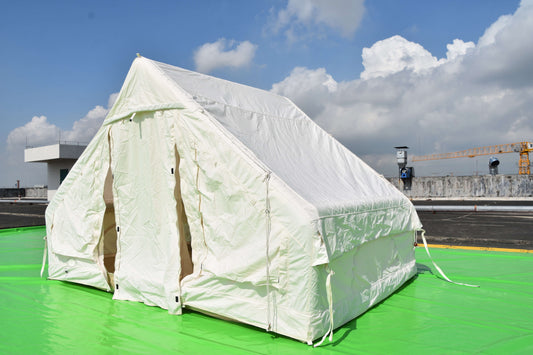 KeepFuns White outdoor inflatable tent camping large tent family gathering picnic sun and rainproof tent