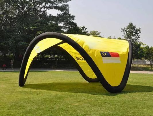 KeepFuns Yellow and black color matching inflatable tent outdoor event awning custom LOGO advertising inflatable model