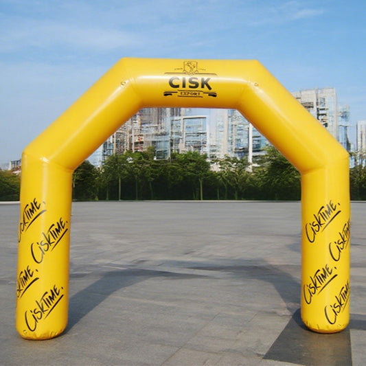 KeepFuns Yellow bevel inflatable advertising arch brand promotion event arch outdoor beer festival arch custom LOGO slogan arch
