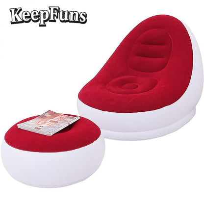 KeepFuns Inflatable Single Sofa, inflates quickly, is lightweight, and suitable for home, camping, and other outdoor activities, etc.