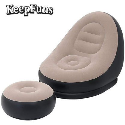 KeepFuns Inflatable Single Sofa, inflates quickly, is lightweight, and suitable for home, camping, and other outdoor activities, etc.