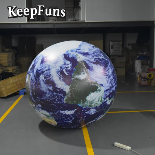 KeepFuns PVC Inflatable Planet Balloons, customizable in size and Logo, made of waterproof and durable materials, suitable for shopping mall decorations, party decorations, theme events, and advertising promotions
