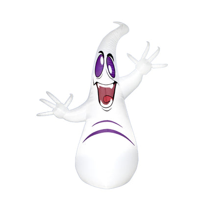 1.8M Blow-Up Inflatable Floating Ghost with Built-In LED Lights Outdoor Yard Decoration