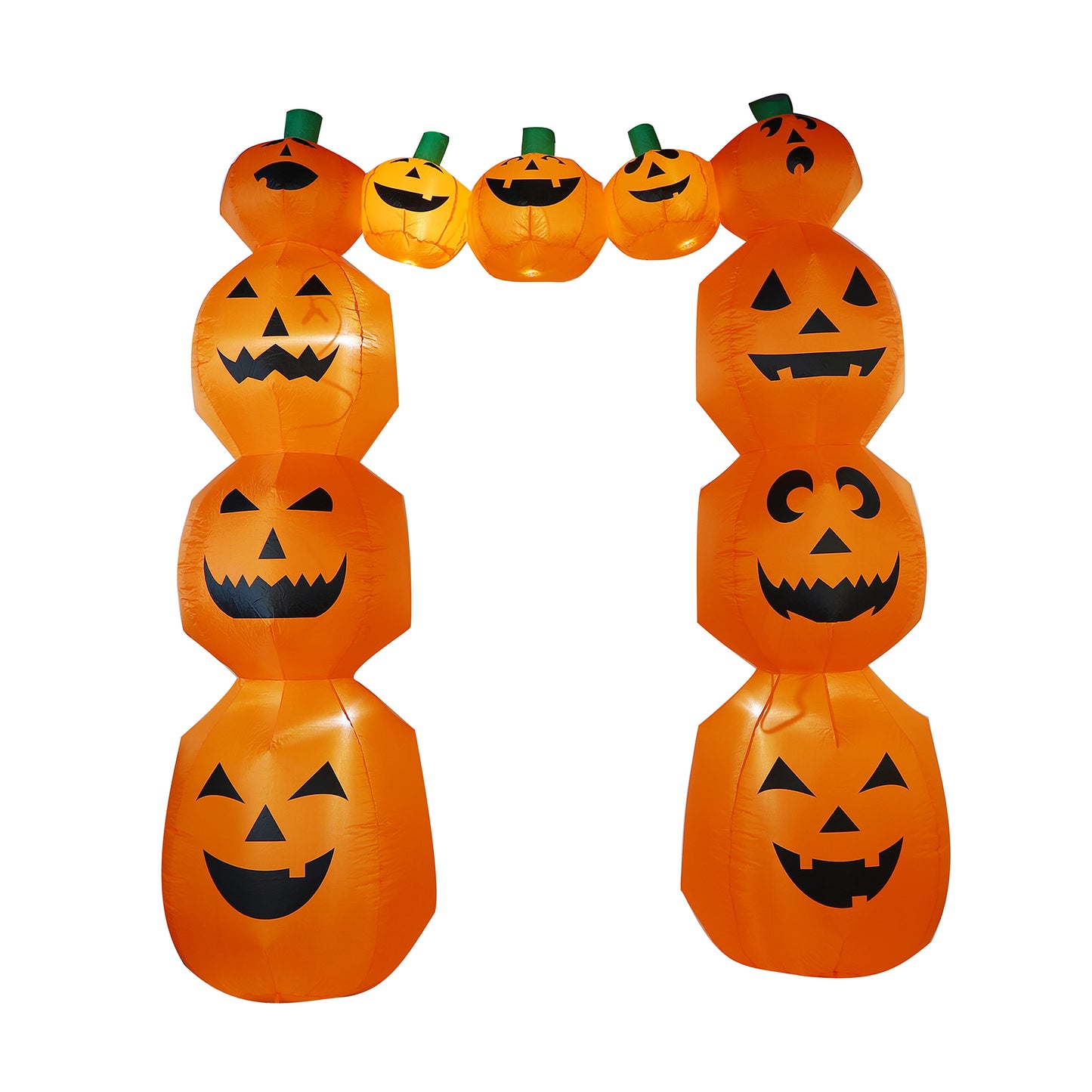 10FT Halloween Inflatable Pumpkin Archway Decoration - LED - Lit Jack - o'- Lanterns for Outdoor Yard, Garden, Party Entrance Decor