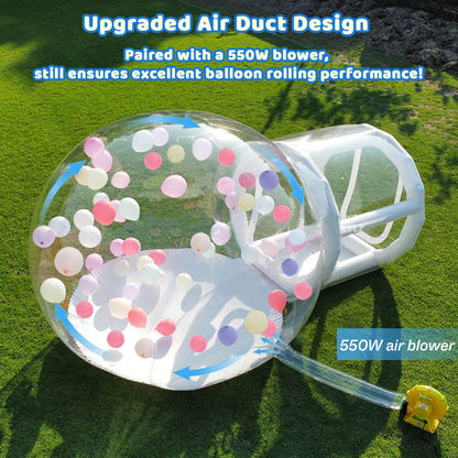 10FT Inflatable Bubble House, PVC Bubble Bounce House with Upgraded Double Air Duct, Bubble Tent Dome for Backyard Birthday Wedding Christmas Party