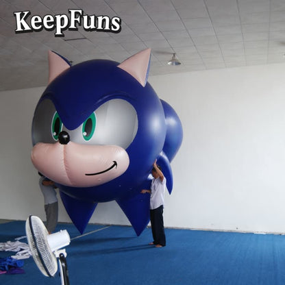KeepFuns Waterproof Sonic PVC Inflatable Branding Model - Customizable Size & Logo for Event Promotion & Mall Decor
