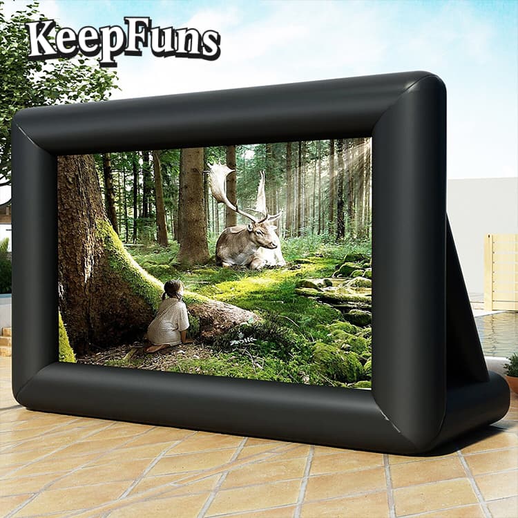 KeepFuns Inflatable Movie Screen/Projection Screen, customizable in size, suitable for both outdoor and indoor use, and applicable to family use, parties, advertising, etc.