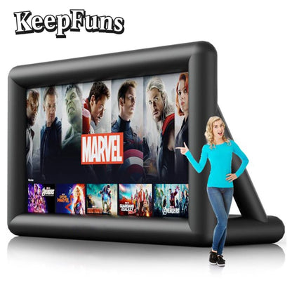 KeepFuns Inflatable Movie Screen/Projection Screen, with customizable sizes, suitable for both outdoor and indoor use, and applicable to home use, parties, advertising, etc.