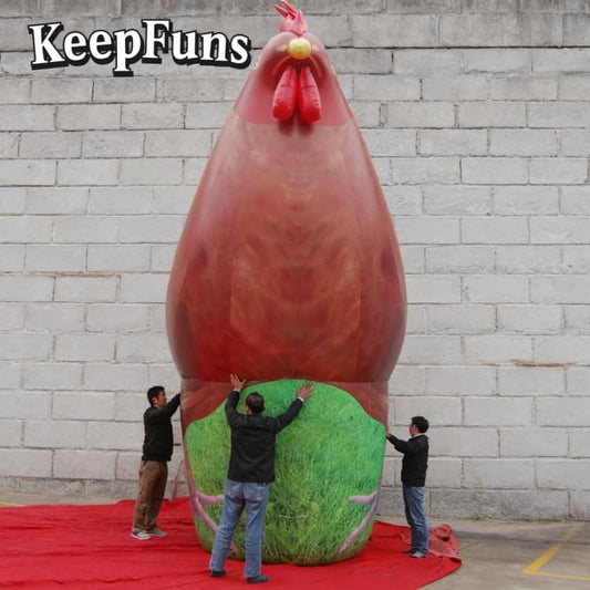 KeepFuns PVC Rooster Model - Waterproof Durable Custom Logo for Brand Marketing & Mall Events