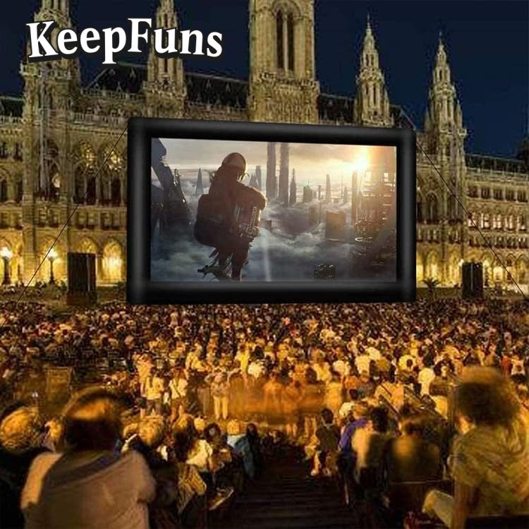 KeepFuns Inflatable Movie Screen/Projection Screen, customizable in size, suitable for both outdoor and indoor use, and applicable to home use, parties, advertising, etc.