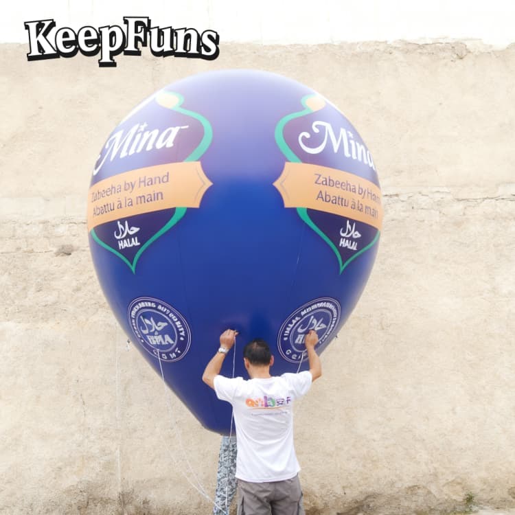 KeepFuns PVC Waterproof Droplet Inflatable Ball - Custom Logo, Festival/Yard Decoration for Brand Marketing & Mall Events