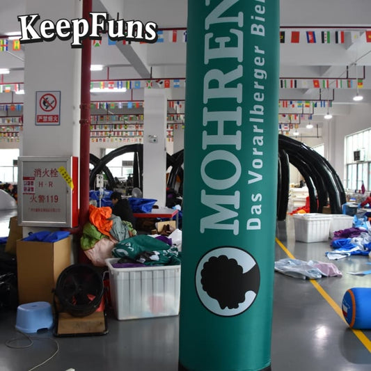 KeepFuns inflatable light tubes feature rapid inflation. They can be customized in size, color, and printed content, and are lightweight. They are suitable for store or product promotion, event promotion, etc.