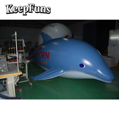 KeepFuns Heavy-Duty PVC Dolphin Statue - Waterproof Customizable for Event Decor, Product Launch & Brand Promotion