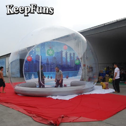 KeepFuns PVC Inflatable Snow Balloons, customizable in size and Logo, made of waterproof and durable materials, suitable for shopping mall decorations, party decorations, theme events, and advertising campaigns.