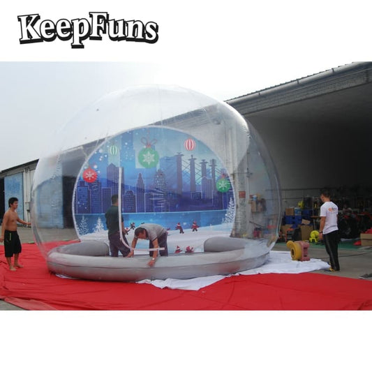 KeepFuns Transparent PVC Inflatable Snow Globe