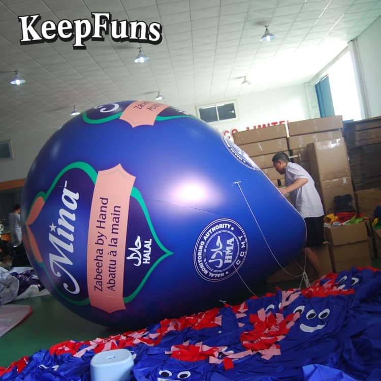 KeepFuns PVC Waterproof Droplet Inflatable Ball - Custom Logo, Festival/Yard Decoration for Brand Marketing & Mall Events