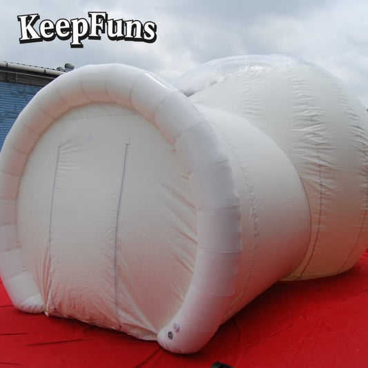 KeepFuns White dome inflatable tent, with quick inflation, lightweight, sturdy, suitable for courtyard decoration, hotel tents, outdoor sightseeing, etc.