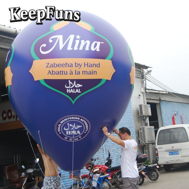KeepFuns PVC Waterproof Droplet Inflatable Ball - Custom Logo, Festival/Yard Decoration for Brand Marketing & Mall Events