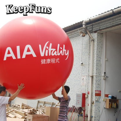 KeepFuns PVC inflatable balloons, customizable in size and Logo, with waterproof and durable materials, suitable for mall decorations, party adornments, theme events, and advertising promotions