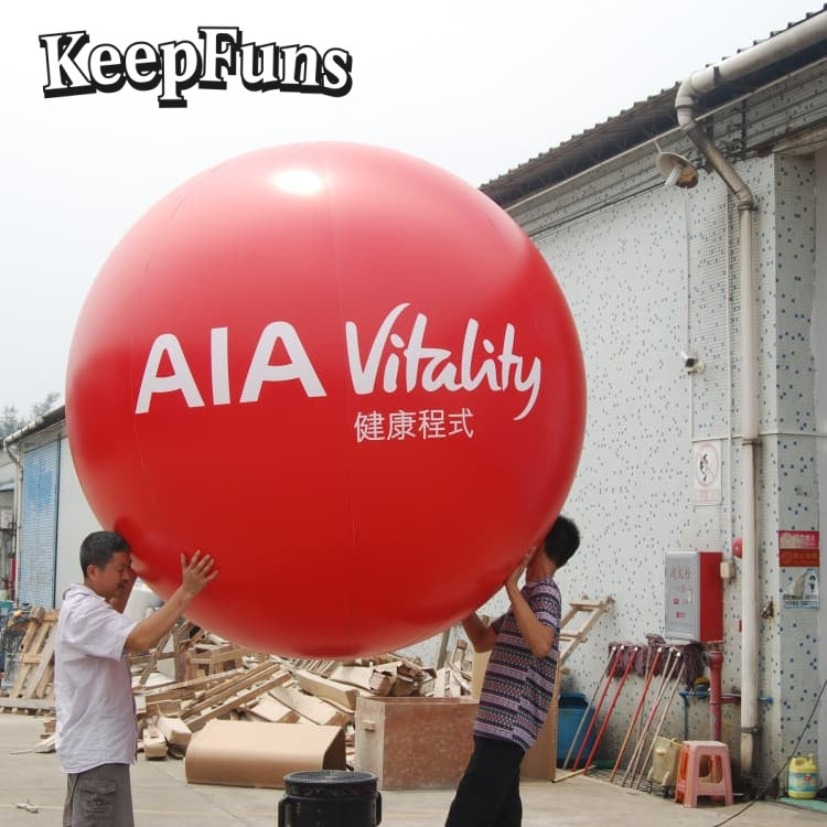 KeepFuns PVC inflatable balloons, customizable in size and Logo, with waterproof and durable materials, suitable for mall decorations, party adornments, theme events, and advertising promotions