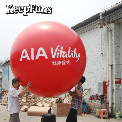 KeepFuns PVC inflatable balloons, customizable in size and Logo, with waterproof and durable materials, suitable for mall decorations, party adornments, theme events, and advertising promotions