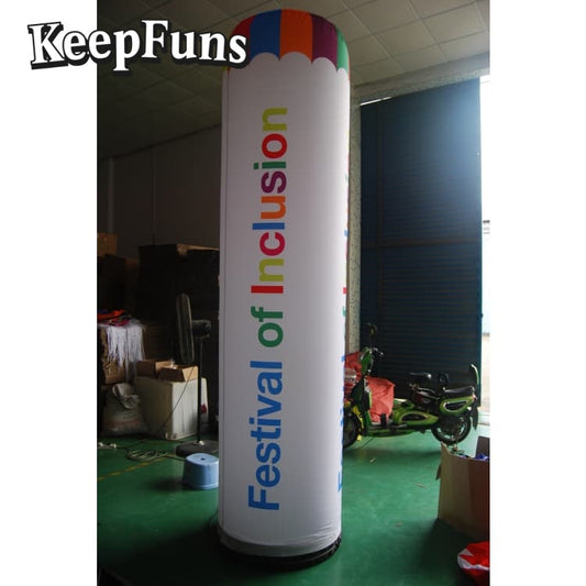 KeepFuns inflatable light tube features rapid inflation. It can be customized in size, color and printed content, and is lightweight. It is suitable for store or product promotion, event promotion, etc.